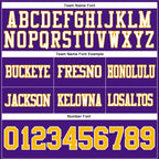 Custom Purple Gold-White Authentic Football Jersey photo 4