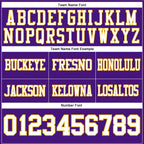 Custom Purple White-Gold Authentic Football Jersey photo 4
