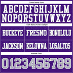 Custom Purple Gray-White Authentic Football Jersey photo 4