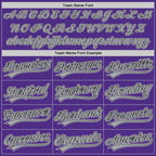 Custom Stitched Purple Black-White Baseball Pullover Sweatshirt Hoodie photo 3