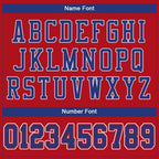 Custom Red Royal-White Mesh Authentic Football Jersey photo 4