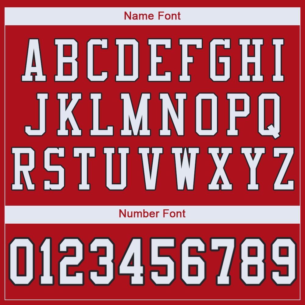 Custom Red White-Black Mesh Authentic Football Jersey photo 4