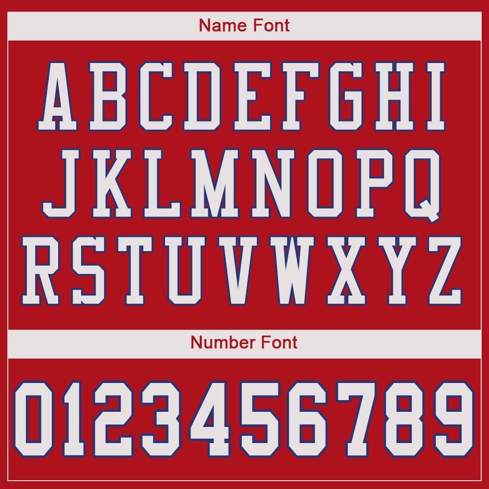 Custom Red White-Royal Mesh Authentic Football Jersey photo 4