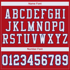 Custom Red White-Royal Mesh Authentic Football Jersey photo 4