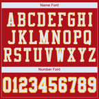 Custom Red White-Gold Mesh Authentic Football Jersey photo 4
