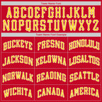 Custom Stitched Red White-Gold Sports Pullover Sweatshirt Hoodie photo 5