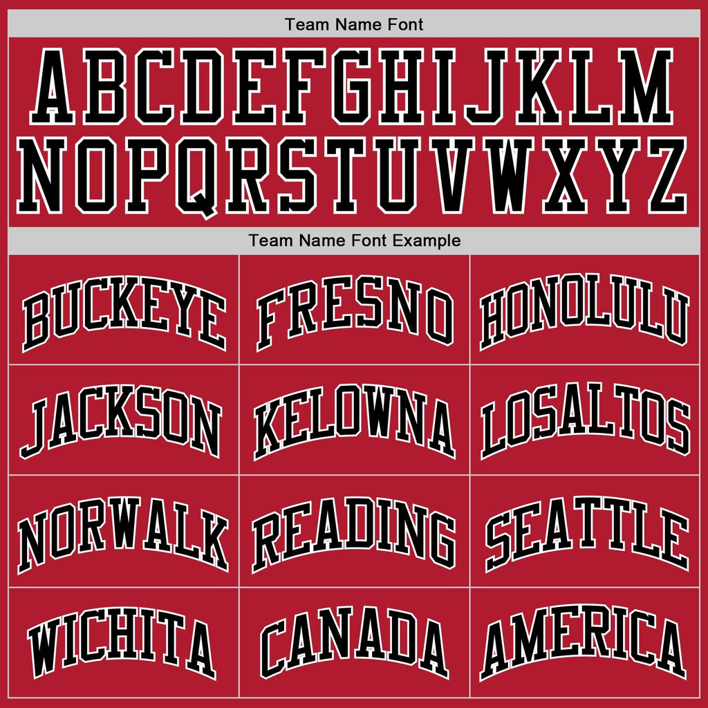 Custom Stitched Red Black-White Sports Pullover Sweatshirt Hoodie photo 5