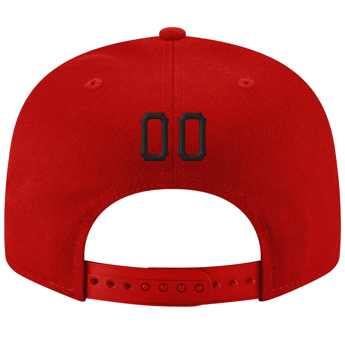 Custom Red Black-White Stitched Adjustable Snapback Hat photo 3