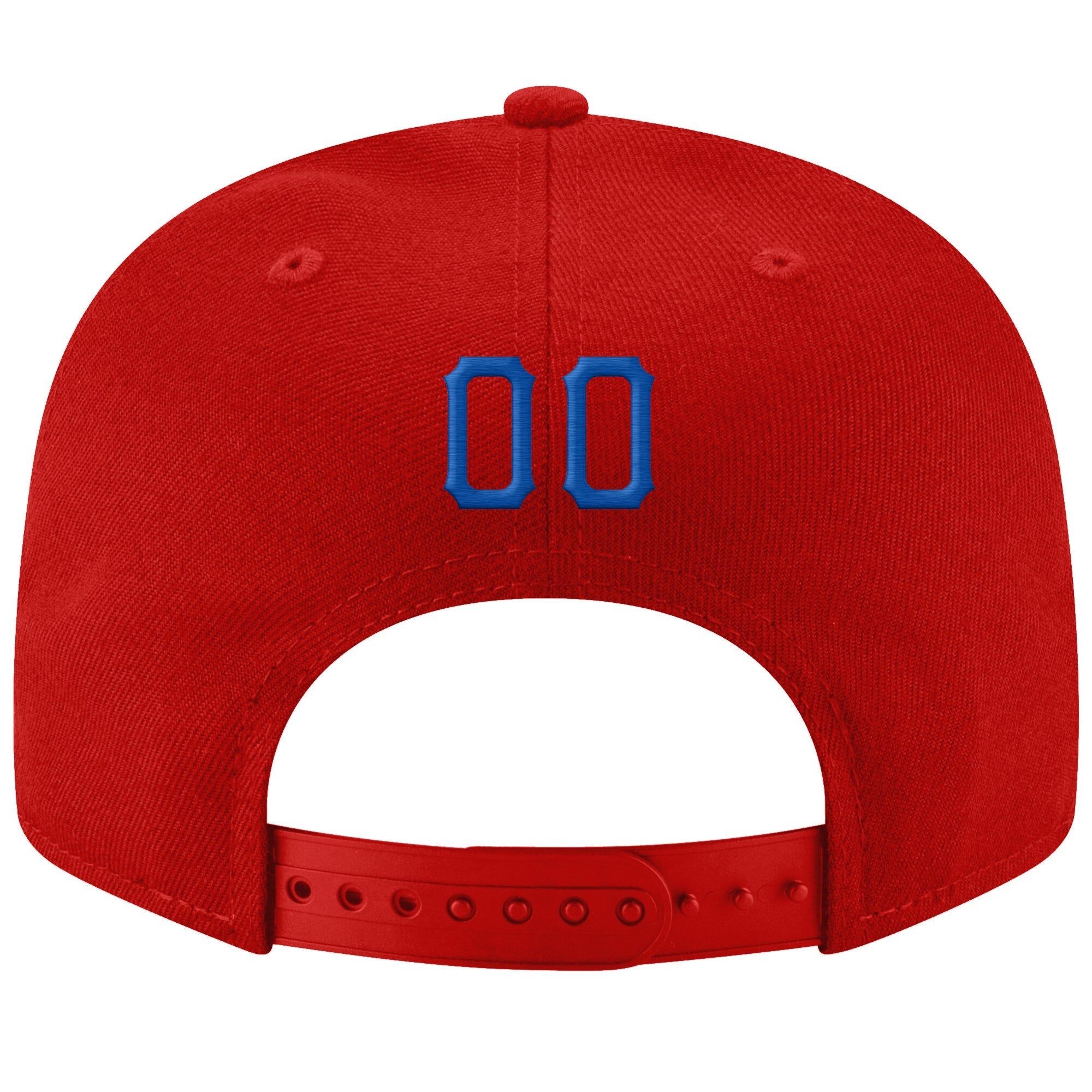 Custom Red Royal-White Stitched Adjustable Snapback Hat photo 3