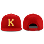 Custom Red Gold-White Stitched Adjustable Snapback Hat