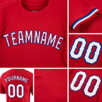Custom Red White-Royal Performance T-Shirt detail