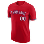Custom Red White-Royal Performance T-Shirt photo 4