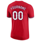 Custom Red White-Royal Performance T-Shirt photo 5