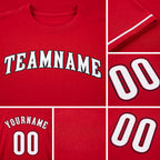 Custom Red White-Black Performance T-Shirt detail