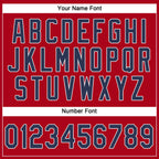 Custom Red Navy-White Performance T-Shirt photo 3