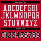 Custom Red Black-Red Authentic Throwback Basketball Jersey photo 3