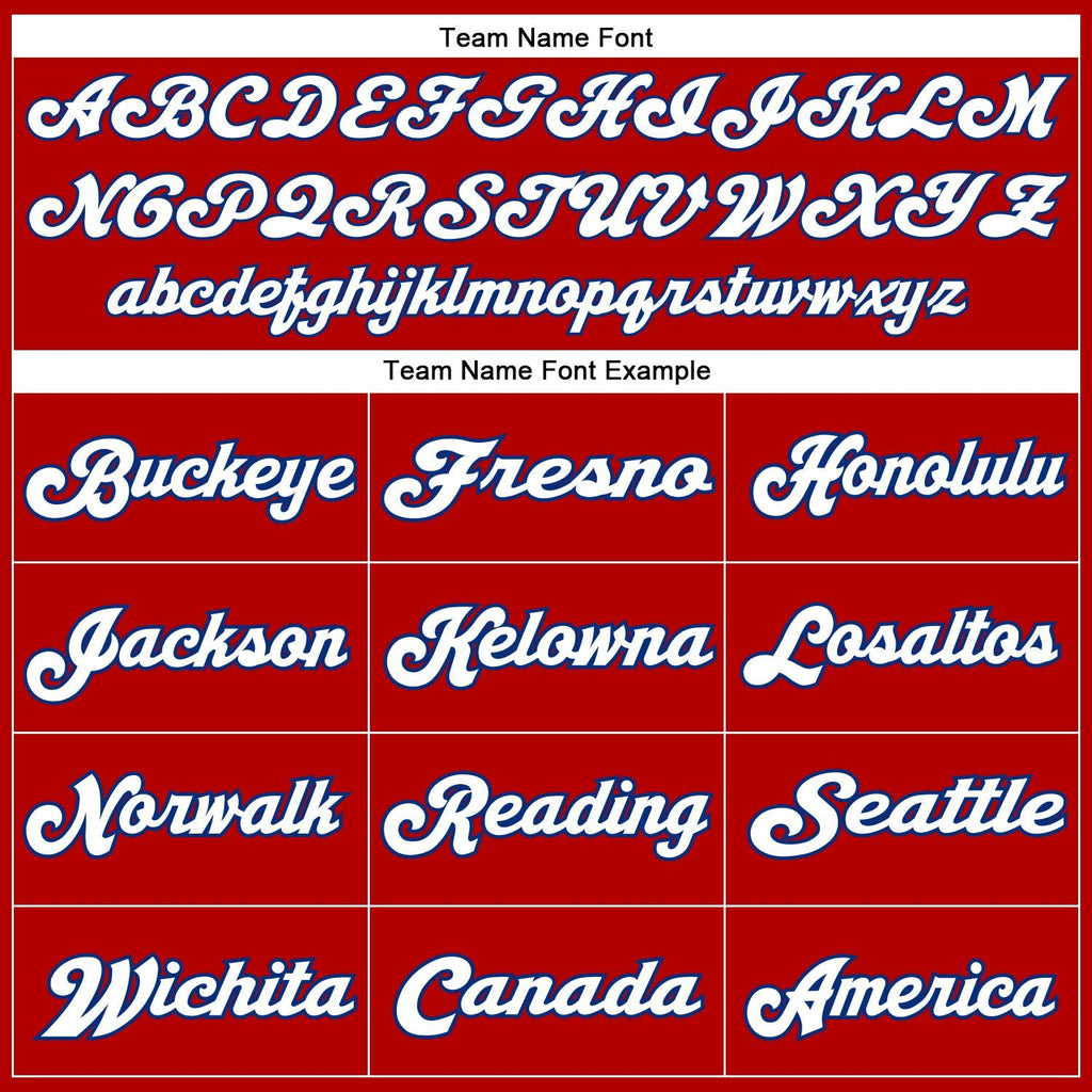 Custom Red White-Royal Mesh Authentic Throwback Football Jersey photo 5