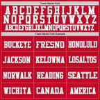 Custom Red White-Gray Mesh Authentic Throwback Football Jersey photo 2