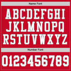Custom Red White-Gray Mesh Authentic Throwback Football Jersey photo 3