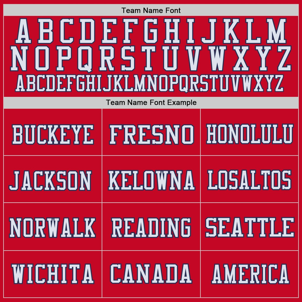 Custom Red Navy-White Mesh Authentic Throwback Football Jersey photo 2