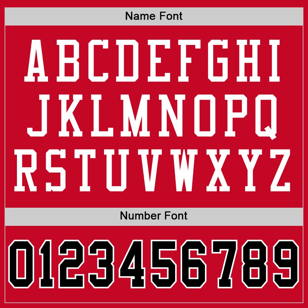 Custom Red Black-White Mesh Authentic Throwback Football Jersey photo 3