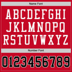 Custom Red Black-White Mesh Authentic Throwback Football Jersey photo 3