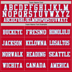 Custom Red White-Light Blue Mesh Authentic Throwback Football Jersey photo 2