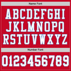Custom Red White-Light Blue Mesh Authentic Throwback Football Jersey photo 3