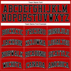 Custom Red White Pinstripe Black-White Authentic Basketball Jersey photo 2