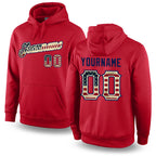 Custom Stitched Red Vintage USA Flag-Cream Sports Pullover Sweatshirt Hoodie