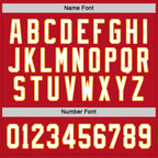 Custom Red White-Gold Hockey Jersey photo 4