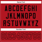 Custom Red Red-Black Mesh Authentic Football Jersey photo 3