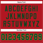 Custom Red Green-Neon Green Mesh Authentic Football Jersey photo 3
