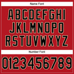 Custom Red Black-Cream Mesh Authentic Football Jersey photo 3