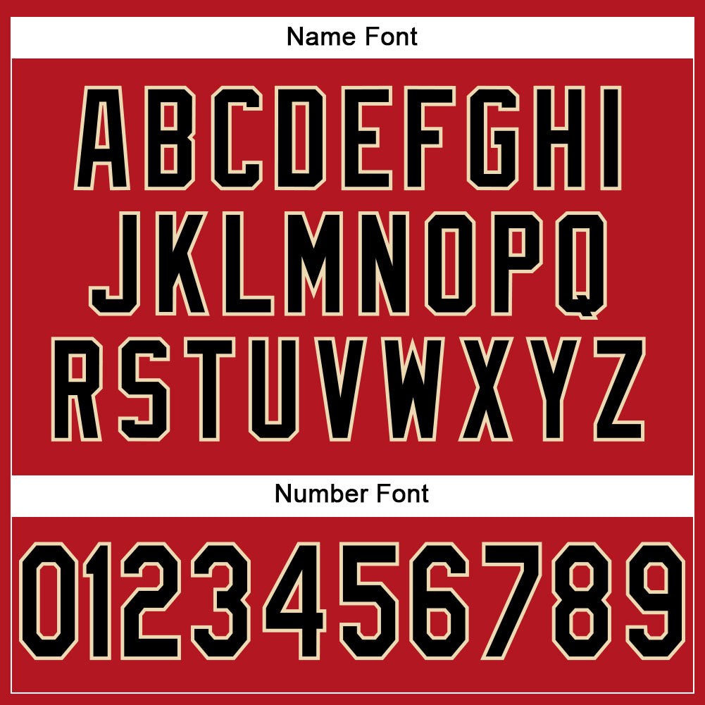 Custom Red Black-Cream Mesh Authentic Football Jersey photo 3