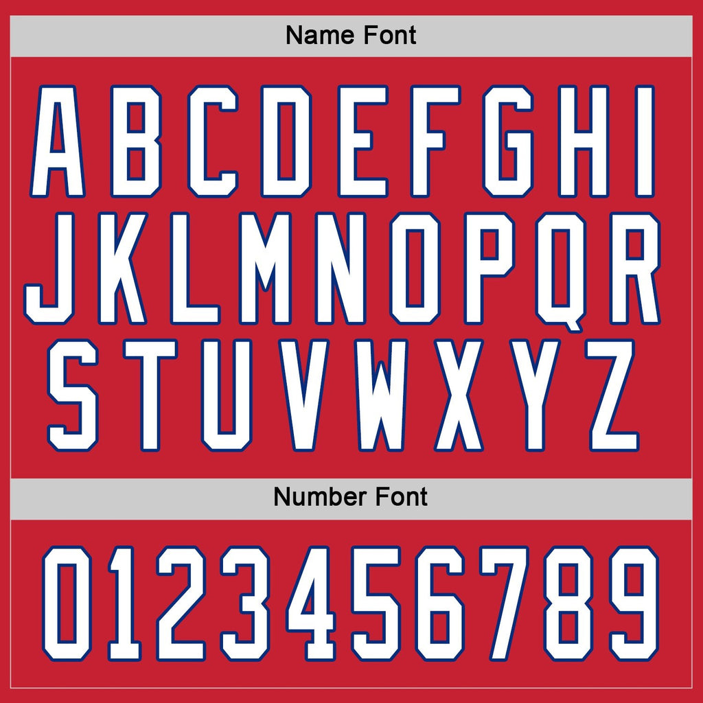 Custom Red White-Royal Hockey Jersey photo 2