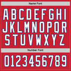 Custom Red White-Royal Hockey Jersey photo 2