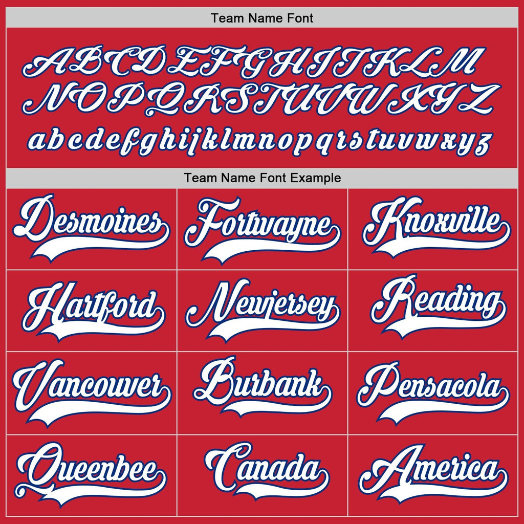Custom Red White-Royal Hockey Jersey photo 3