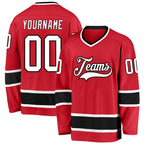 Custom Red White-Black Hockey Jersey photo 1