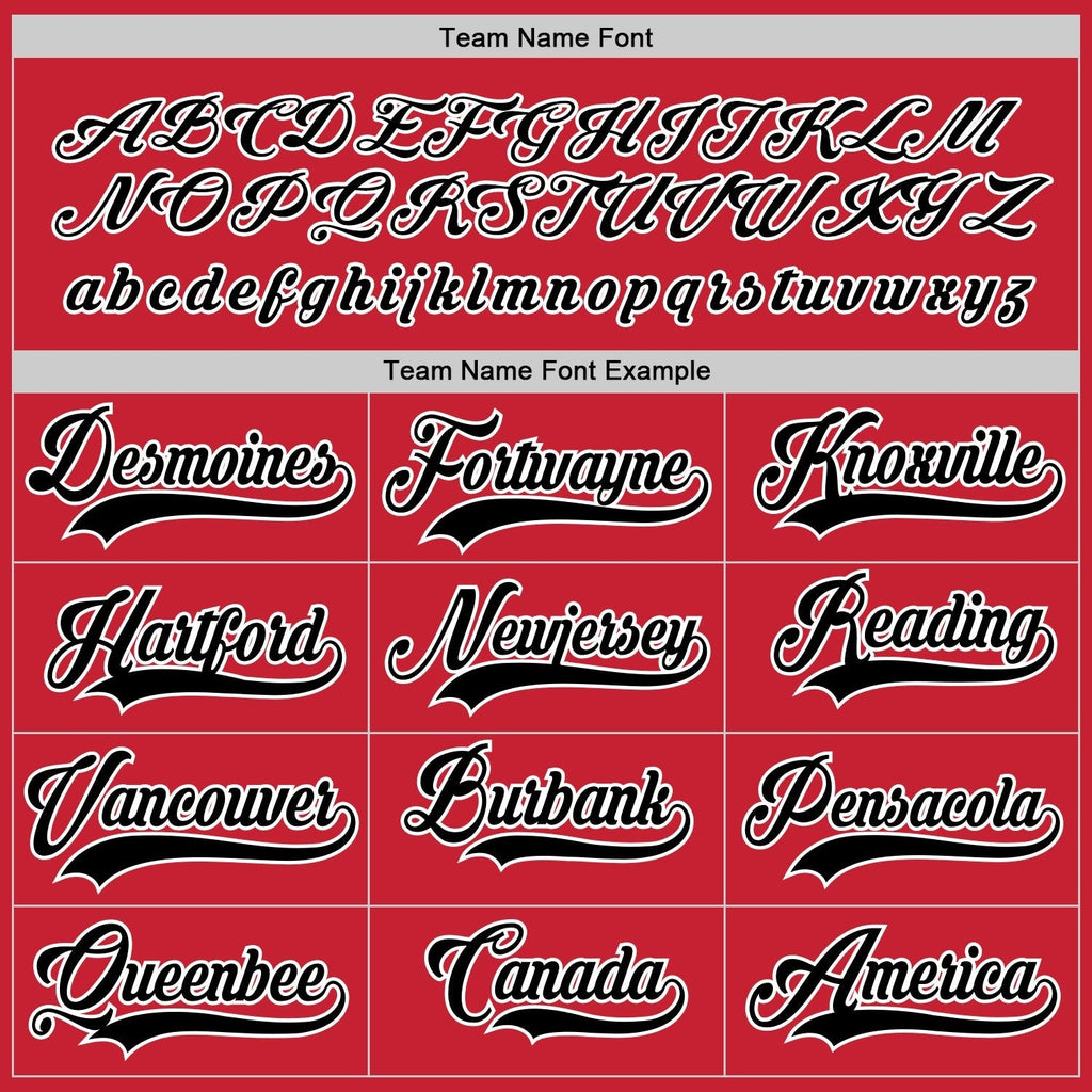 Custom Red Black-White Hockey Jersey photo 3