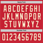 Custom Red Cream Hockey Jersey photo 3