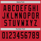 Custom Red Black Hockey Jersey photo 2