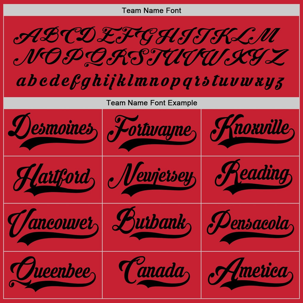 Custom Red Black Hockey Jersey photo 3
