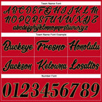 Custom Red Black-Old Gold Authentic Throwback Basketball Shorts photo 2