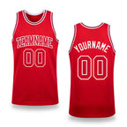 Custom Red Red-White Authentic Throwback Basketball Jersey
