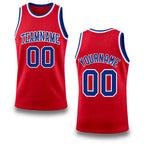 Custom Red Royal-White Authentic Throwback Basketball Jersey