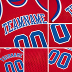 Custom Red Royal-White Authentic Throwback Basketball Jersey detail