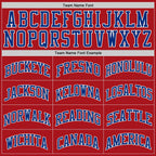 Custom Red Royal-White Authentic Throwback Basketball Jersey photo 3