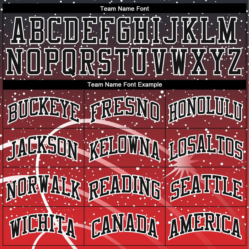 Custom Red Black-White Round Neck Sublimation Basketball Uniform Jersey photo 2