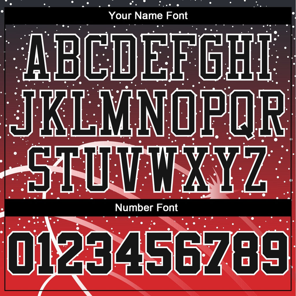 Custom Red Black-White Round Neck Sublimation Basketball Uniform Jersey photo 3